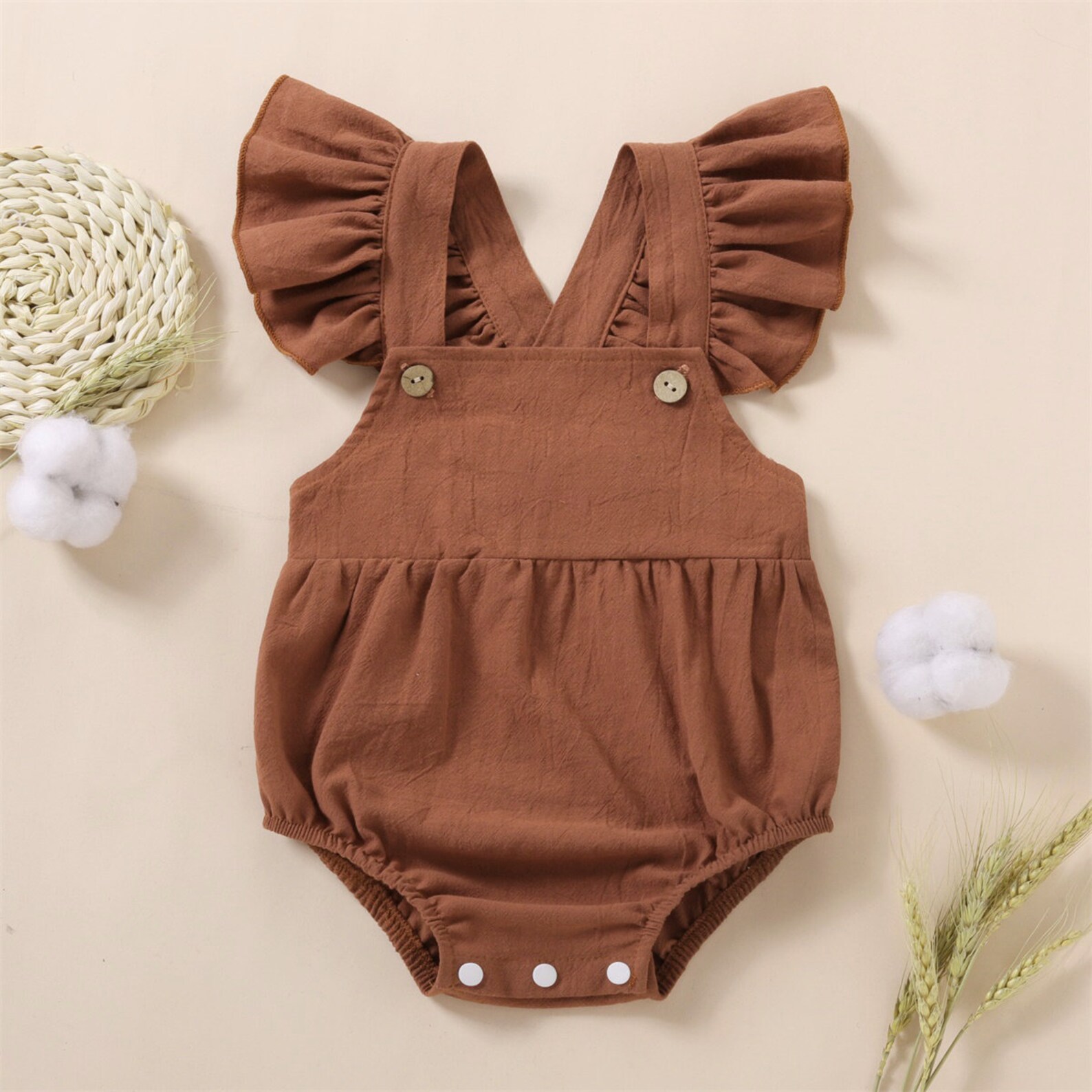 Boho Baby Clothes Baby Girl Ruffle Romper New Born Baby Etsy