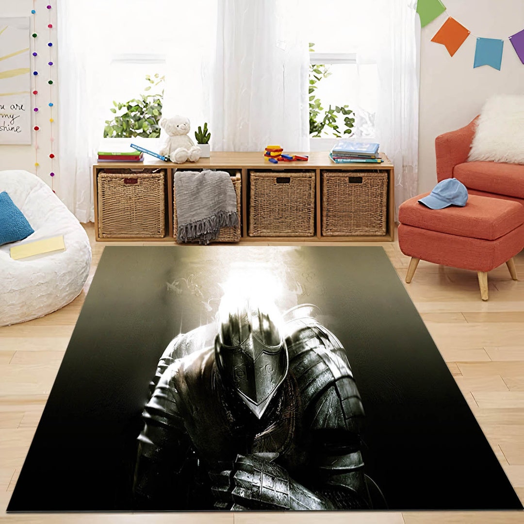 Video Games Carpet Knight Pattern Rugs Darkness Carpet Etsy