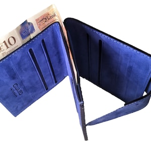 Luxuriöser dreifacher Kartenhalter aus Leder für Herren und Damen Geschenkideen Erhältlich in den Farben Blau, Braun und Hellbraun - Auf Lager, versandfertig am nächsten Tag