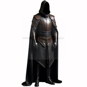 Handcrafted Men's Medieval Assassin Hooded Cloak and Armor Set ...