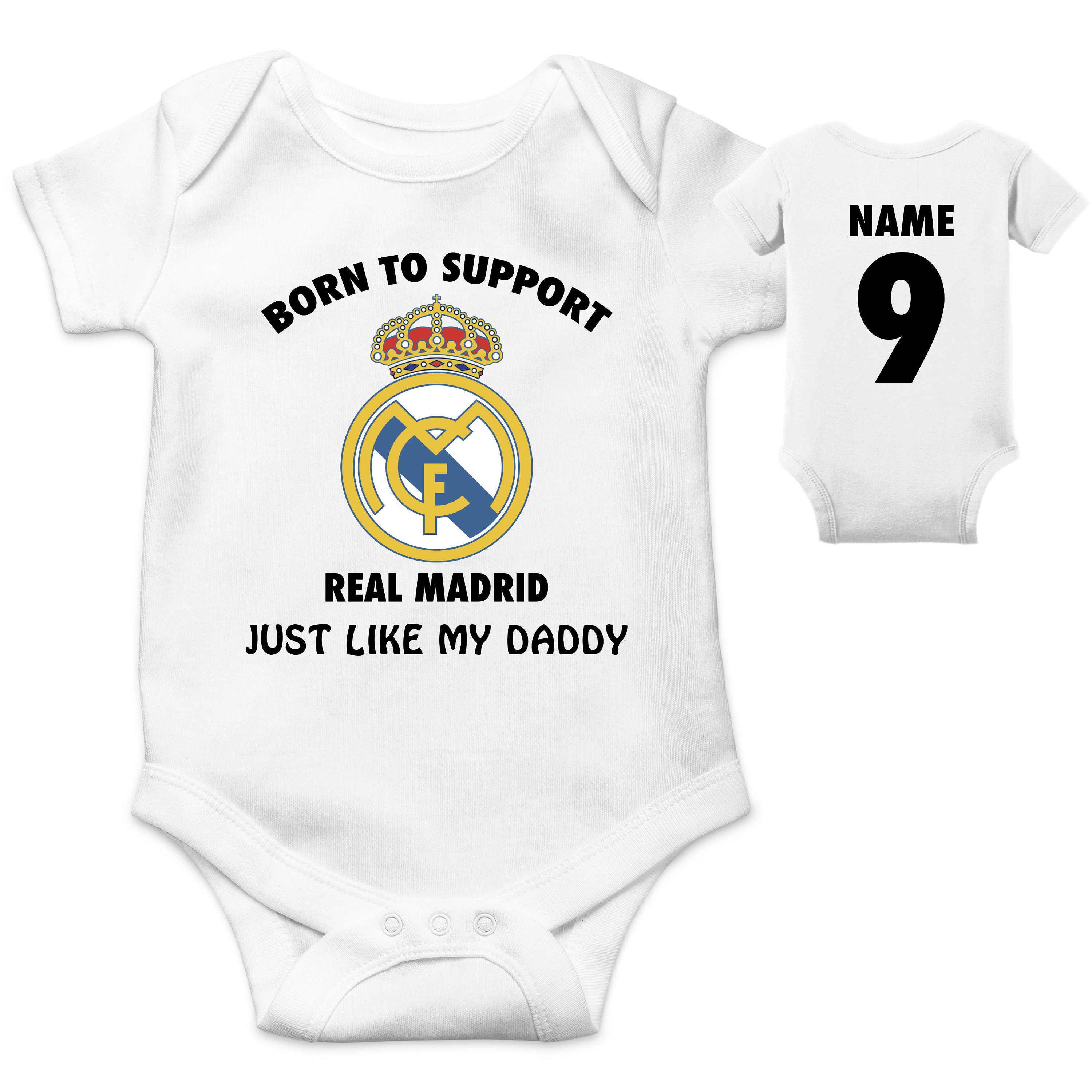 gebied rem Lichaam Real Madrid Bodysuit Infant Shirt One Piece Personalized Baby - Etsy