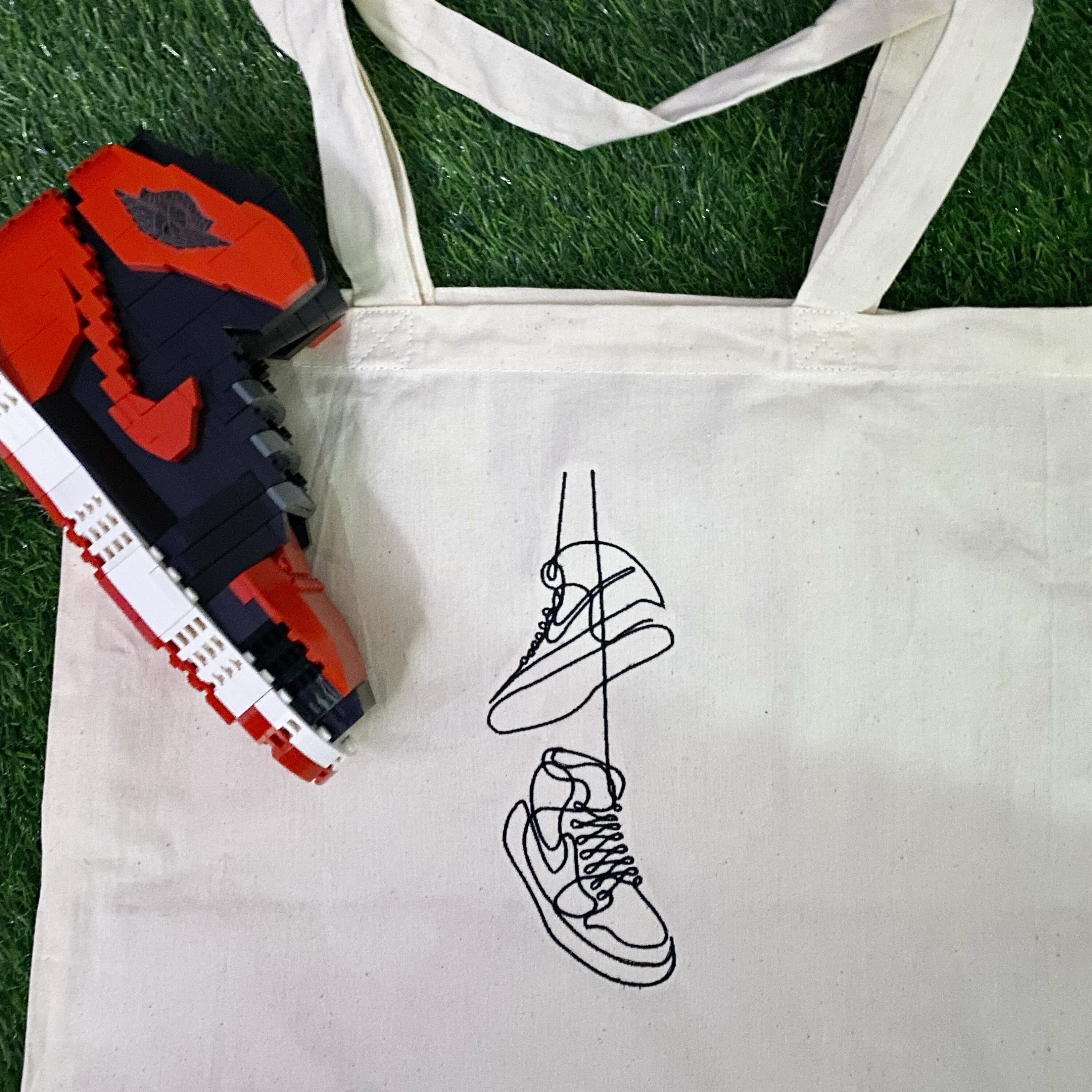 Nike Graffiti Shoe Tote Bag by CazoOne315