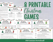 8 Christmas Printable Christmas Games for Work, Family, Holiday Parties, School Parties, Christmas Trivia, Bingo & More Activities!