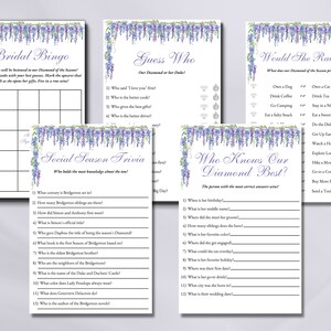 Bridgerton Inspired Bridal Shower Games, Instant Download Bridal Tea Games