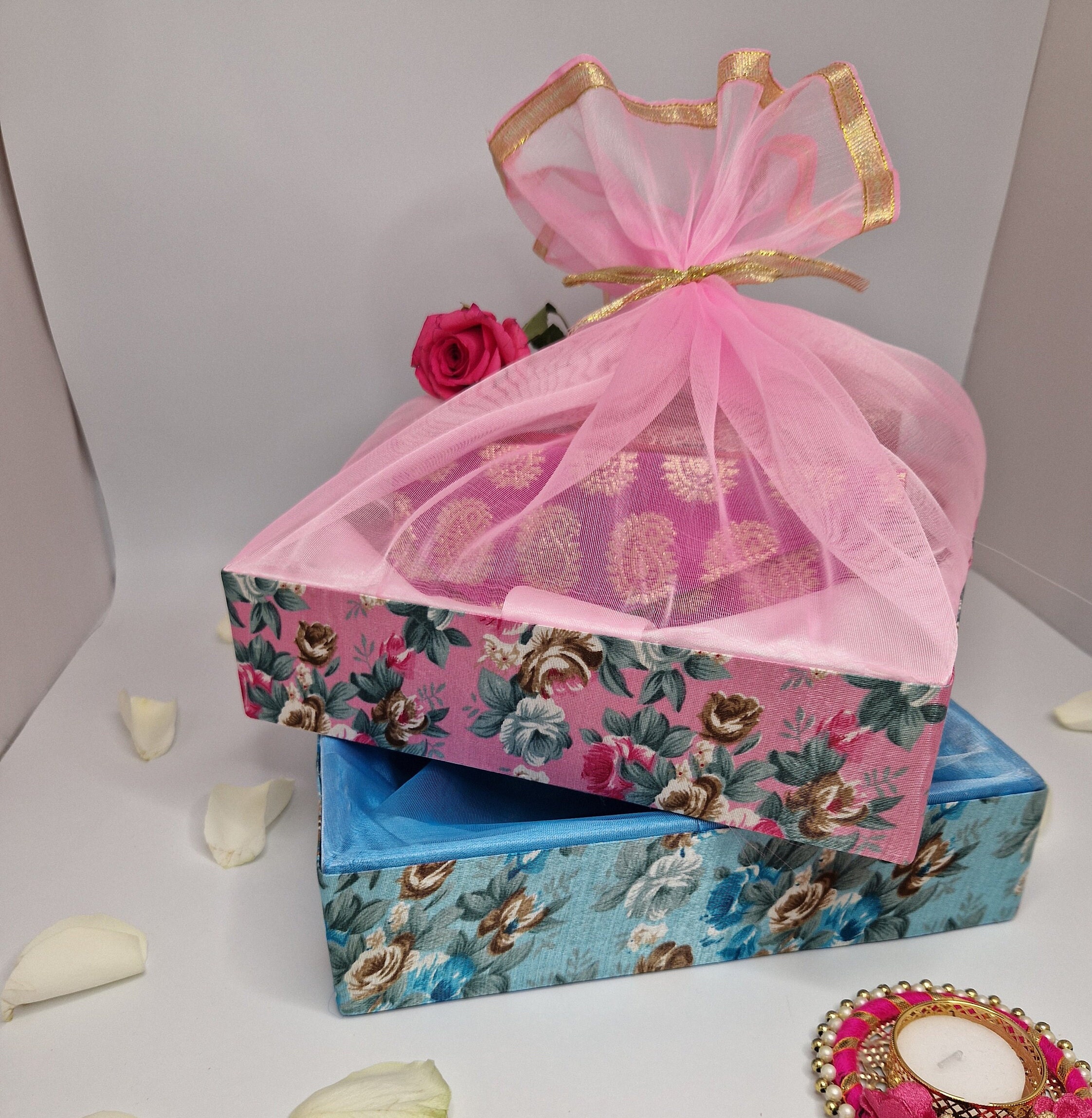 Organza Baskets, Indian Gift Baskets, Baby Shower Basket, Hamper