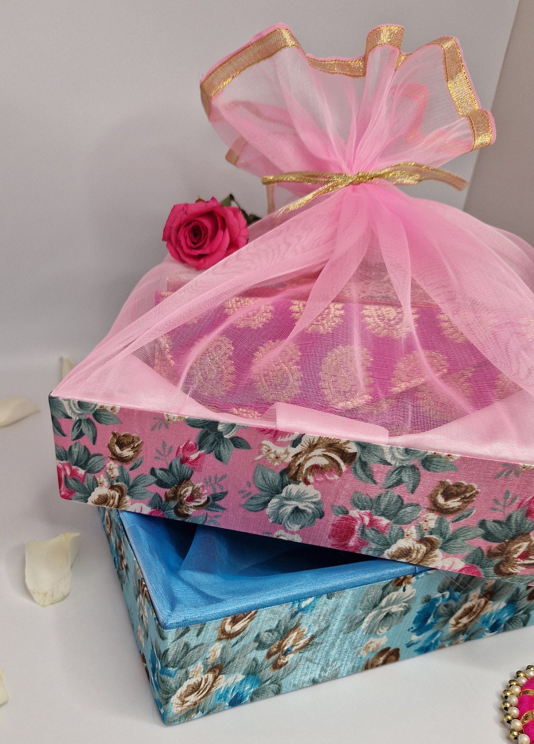 Organza Baskets, Indian Gift Baskets, Baby Shower Basket, Hamper