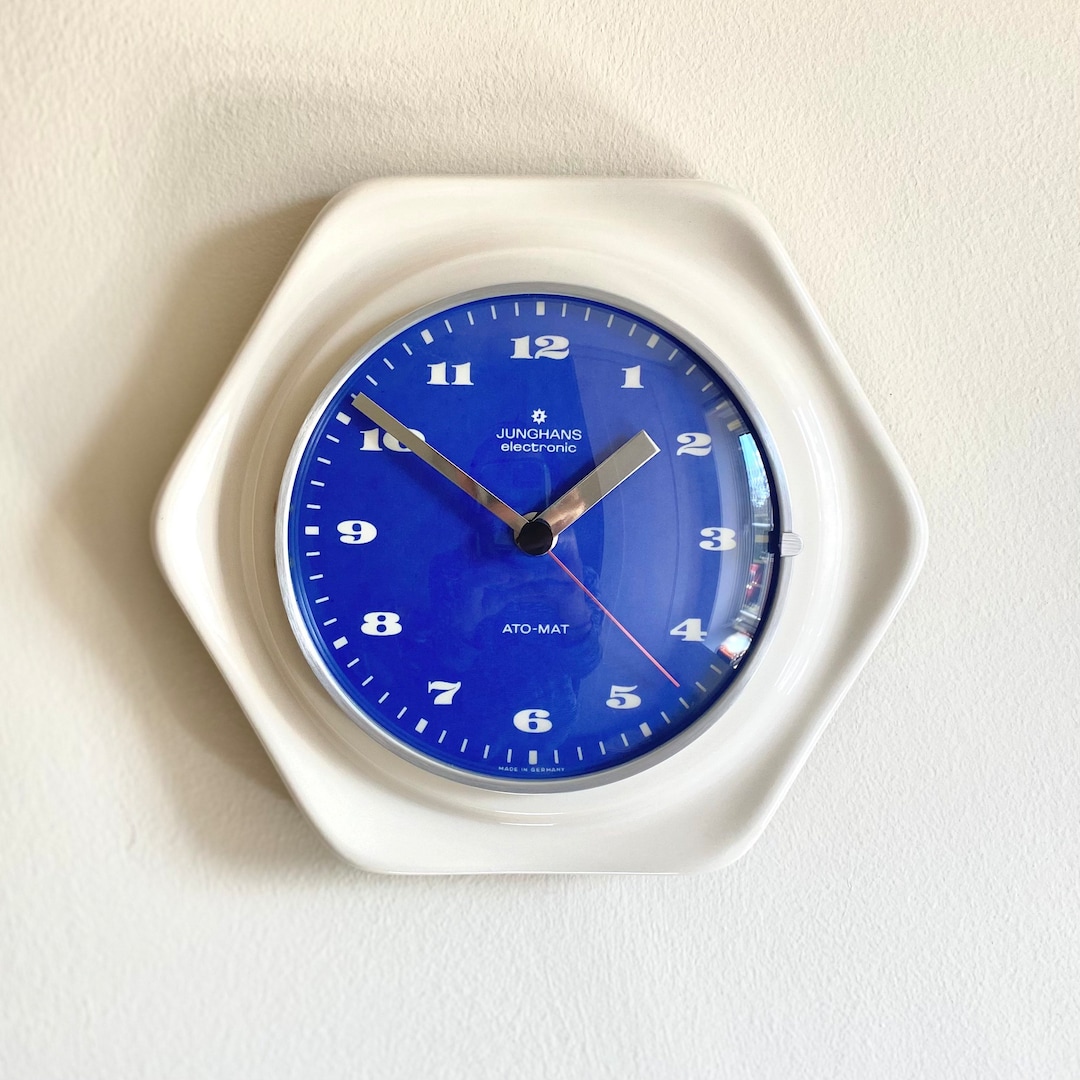 60s Mid Century Vintage Junghans Wall Clock With a Quartz Etsy