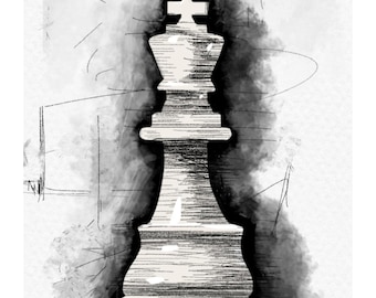 Chess King - digital image | printable | instant download