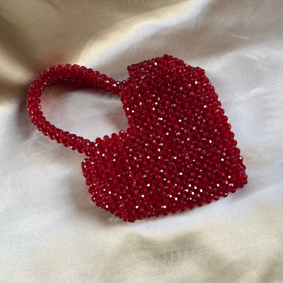 Women's Heartfelt Notions Quilted Heart Shape Crossbody Bag in Red