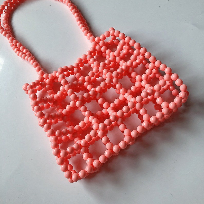 Rainbow Bead Shoulder Bag Bead Shoulder Bag Women Shoulder Etsy