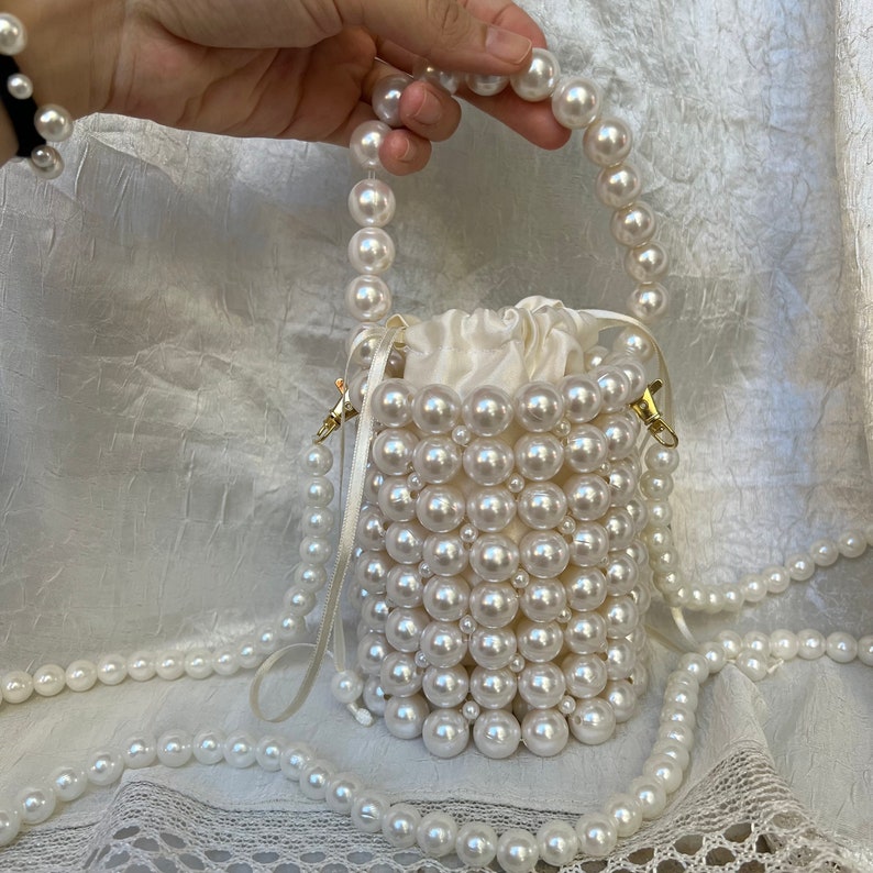 Pearl Beaded Bag Pearl Bridal Clutch Pearl Wedding Handbag - Etsy
