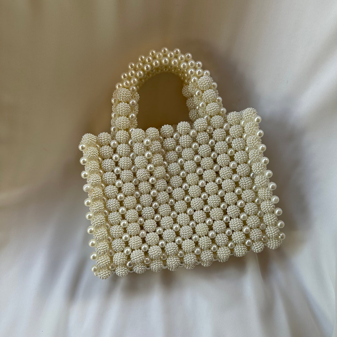 Pearl Beaded Bag Pearl Clutch Bag Pearl Wedding Handbag - Etsy