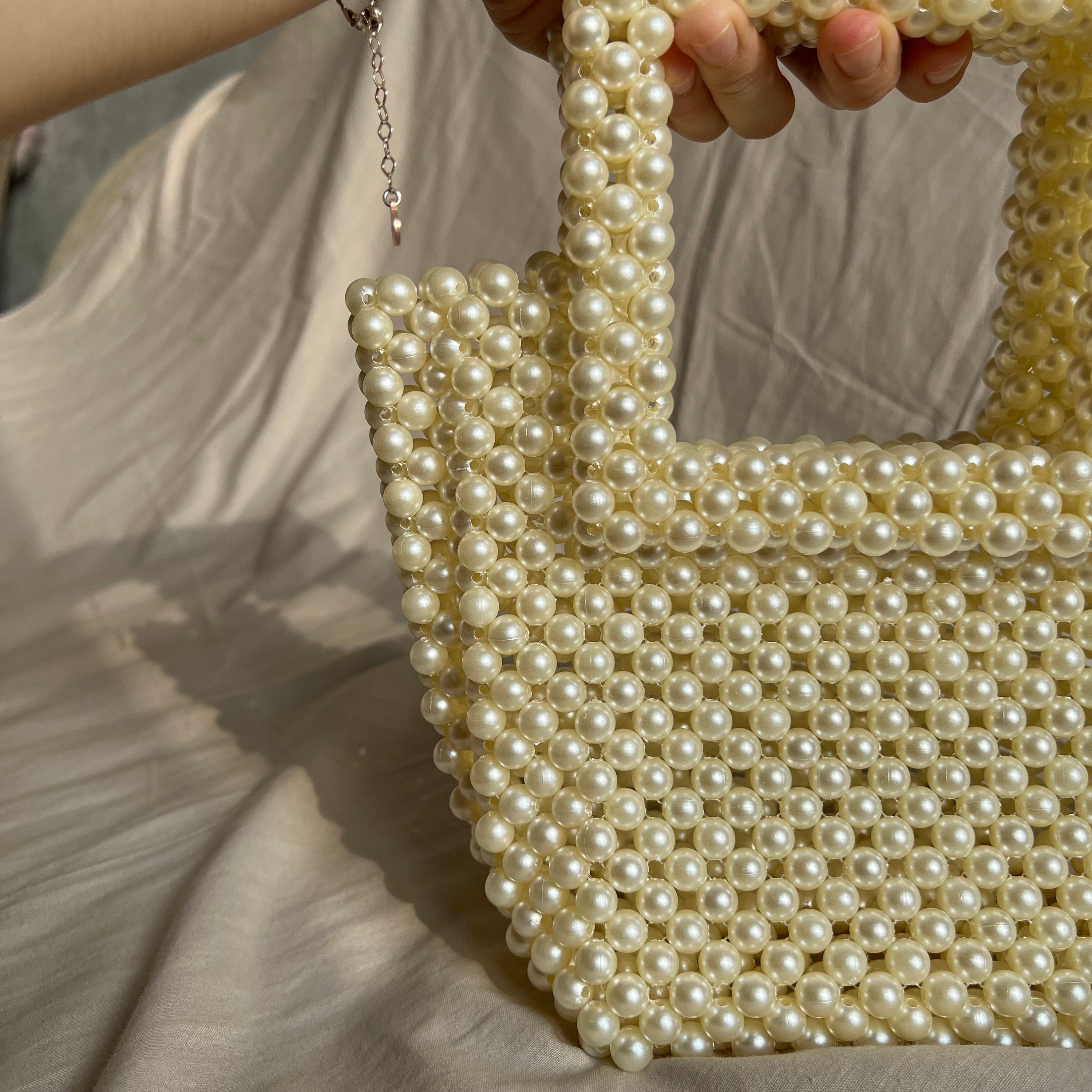 Pearl Beaded Bag Pearl Bridal Purse Pearl Wedding Handbag - Etsy