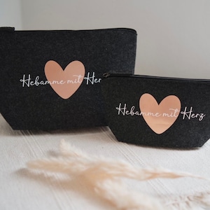Personalized Midwife Gift | felt bag | thank you | Midwife Gift | cosmetic bag
