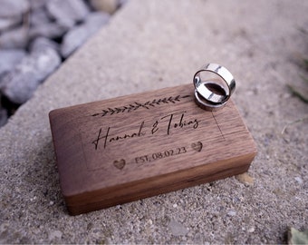 Ring box engraved | Wedding ring box | Engagement rings | Jewelry box | Wedding | Personalized ring box | Wooden ring box | Wedding rings