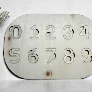 Number puzzle for Trofast Box | Flisat table | Flisat insert | Montessori | Activity board