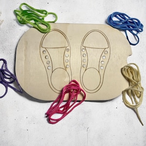 Learning to tie shoes for Trofast Box | Flisat table | Flisat insert | Montessori | Activity board