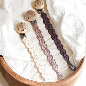 Pacifier chain | Various colors | Personalized clip | Clip with motif | Gift | Baby | Birth