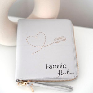personalized organizer, travel organizer, organizer for travel documents with surname