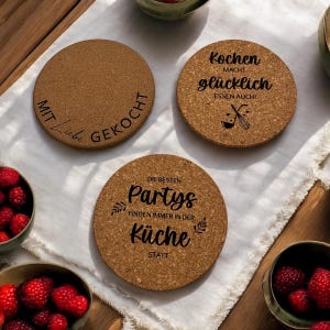 Trivet | Cork coaster | Gift | Desired motif