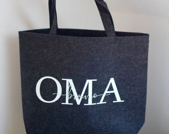 Filztasche | Henkeltasche | Geschenk | Personalisierte Tasche | Oma