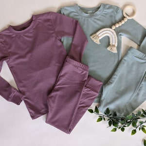 New Arrivals Modal Cloud Baby, Toddler and Kids Tencel Pajama Sets sky,  Navy, Brown, Grey, Latte, Pink, Indi Pink 
