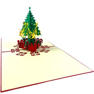 Handmade 3D Pop up Christmas Card Tree Snow Xmas Presents Festive - Etsy