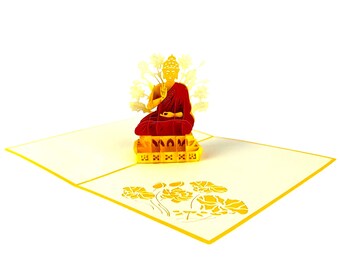 Handmade 3D popup Budda birthday mothers new home house