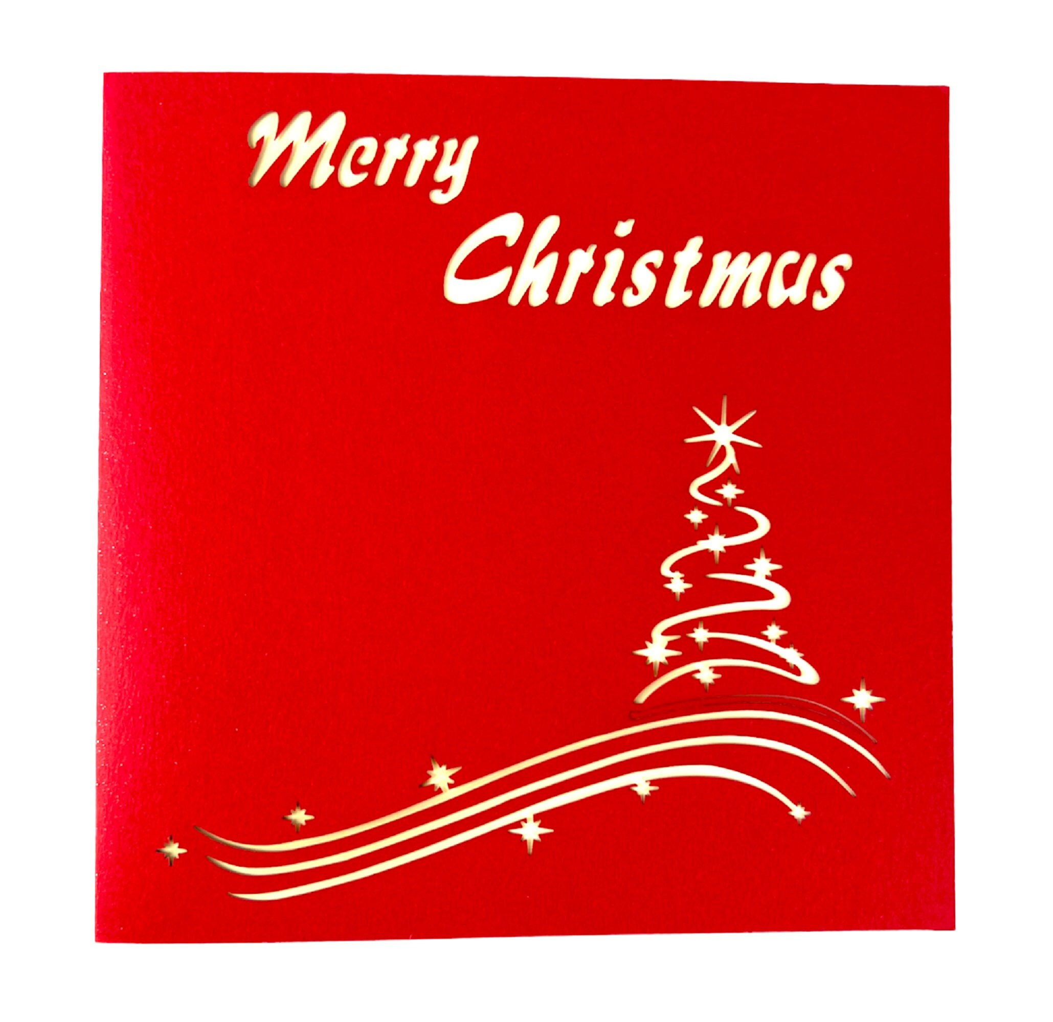 Handmade 3D Pop up Christmas Card Tree Snow Xmas Presents Festive - Etsy