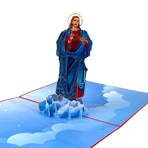 Carte popup 3D faite main Anniversaire de Jésus Noël Pâques baptême baptême