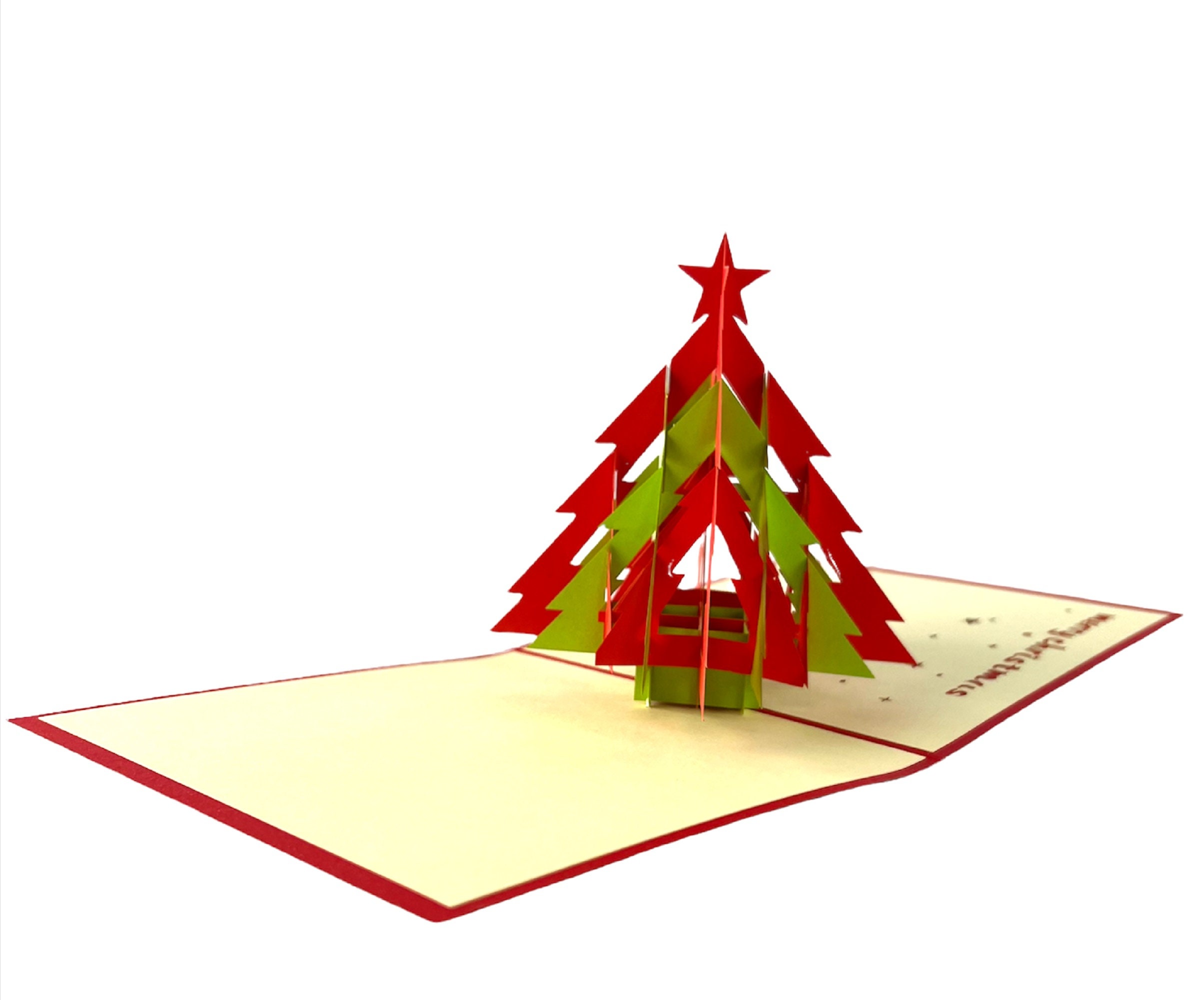 Handmade 3D Pop up Christmas Card Tree Snow Xmas - Etsy