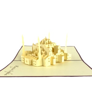 carte pop-up 3D faite à la main 3D Hagia Sophia anniversaire anniversaire