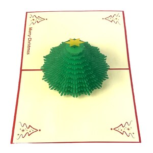 Handmade 3D Pop up European Christmas Card Tree Snow White Xmas - Etsy