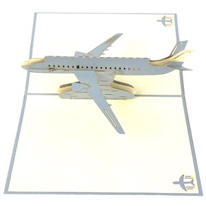 Carte d'anniversaire pop-up 3D faite main, anniversaire de la fête des pères d'avion