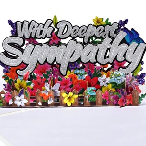 Handgemaakte 3D-pop-up I am-kaart sorry condoleancekaart sorry overleden overleden RIP