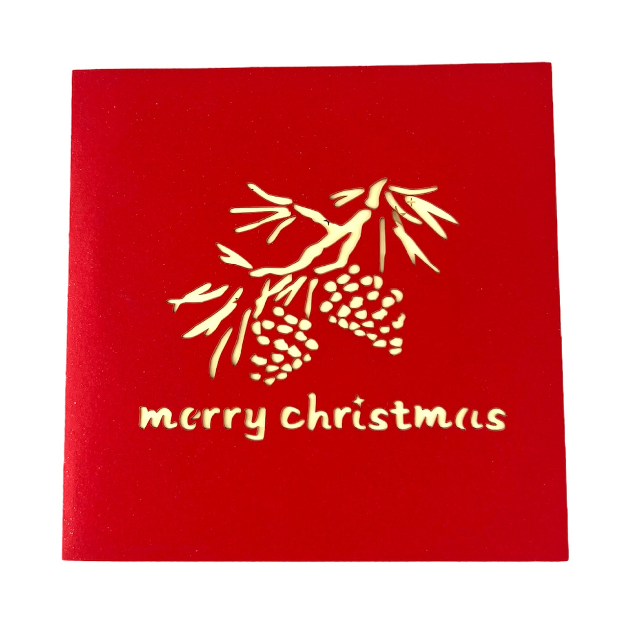Handmade 3D Pop up Christmas Card Tree Snow Xmas - Etsy