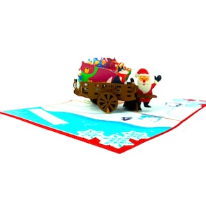 手作り 3D ポップアップ クリスマス カード サンタクロース キツネ クマ ペンギン ウサギ ギフト
