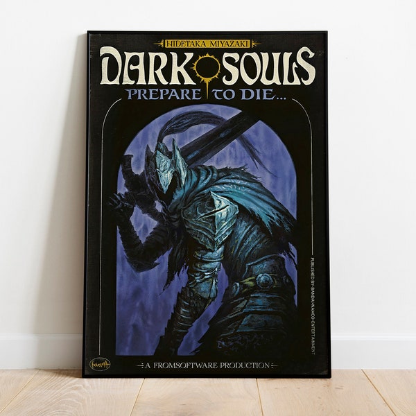 Dark Souls Poster - Video Game Art Poster - Dark Souls Game Room Decor - Gamer Gift - Dark Souls Digital Print