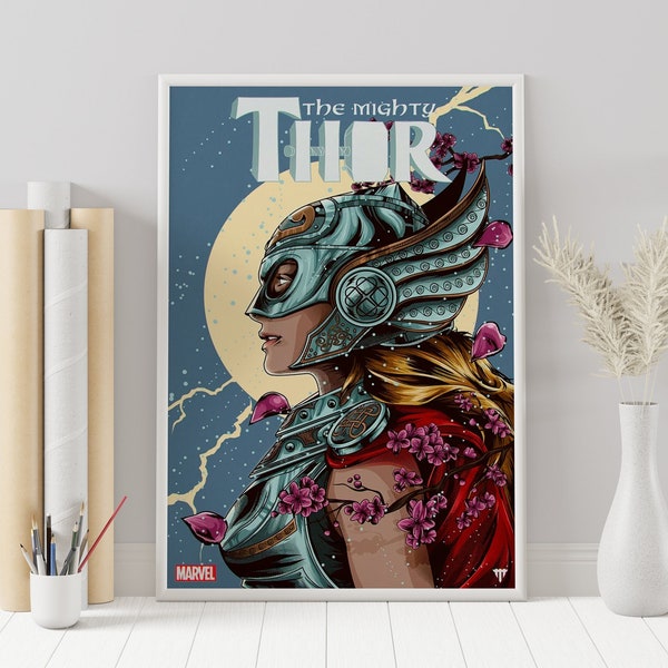Thor Love and Thunder Poster - Thor Love and Thunder Movie Poster - Thor Poster - Thor Movie Poster 2022 - Thor 2022 - Digital Art - Gift