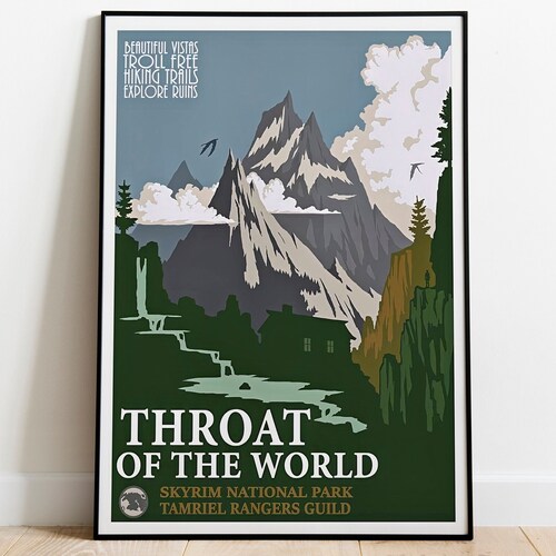 Skyrim Poster Skyrim Minimalist Wall Art Skyrim Travel - Etsy