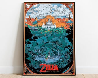 The Legend of Zelda Poster | The Legend of Zelda Digital Print | TLoZ Home Decor | The Legend of Zelda Travel Poster | Video Game Gift