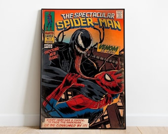 Spiderman and Venom Poster | Amazing Spider Man Poster | Miles and Morales Poster | Spiderman Poster