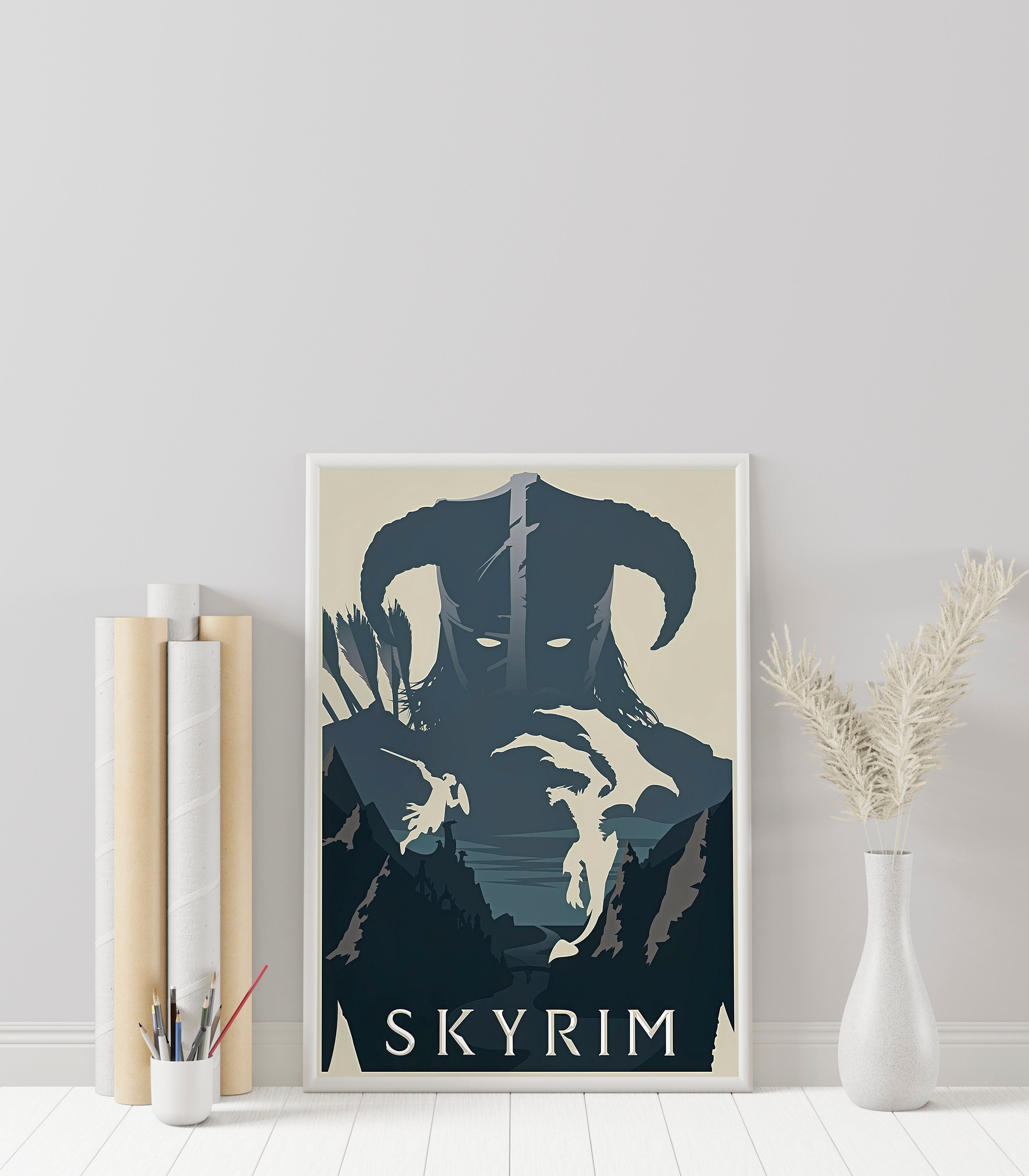Skyrim Poster Skyrim Minimalist Wall Art Skyrim Game Room - Etsy