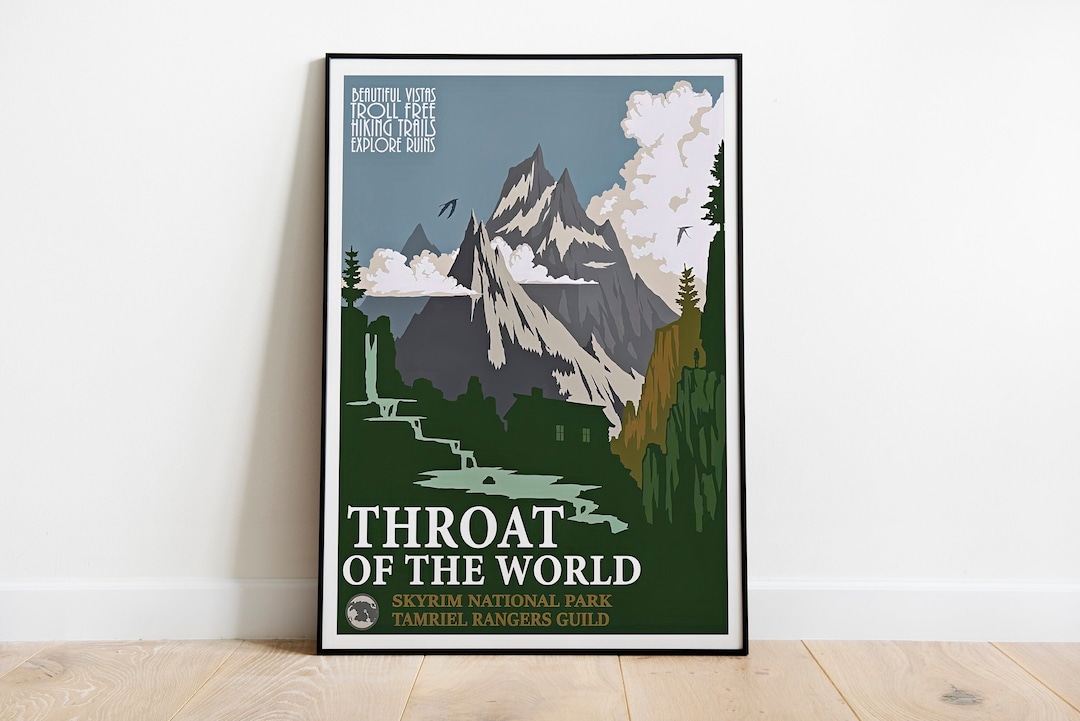 Skyrim Poster Skyrim Minimalist Wall Art Skyrim Travel Poster Skyrim