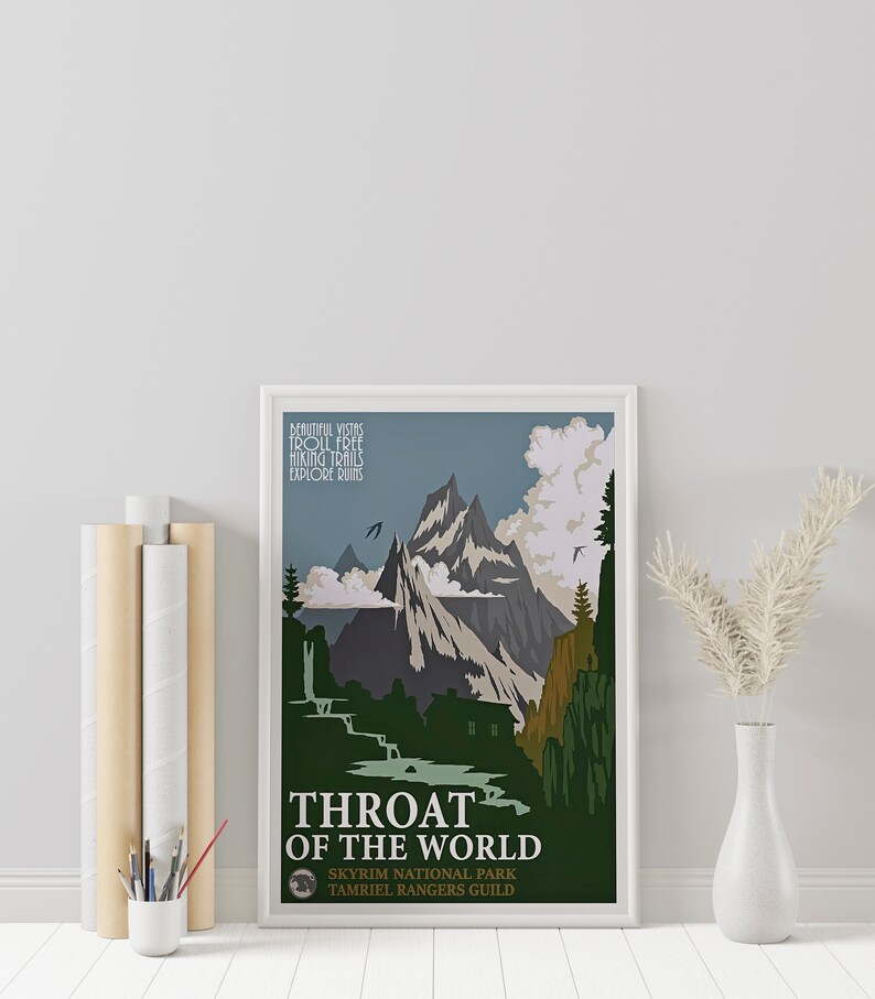 Skyrim Poster Skyrim Minimalist Wall Art Skyrim Travel - Etsy
