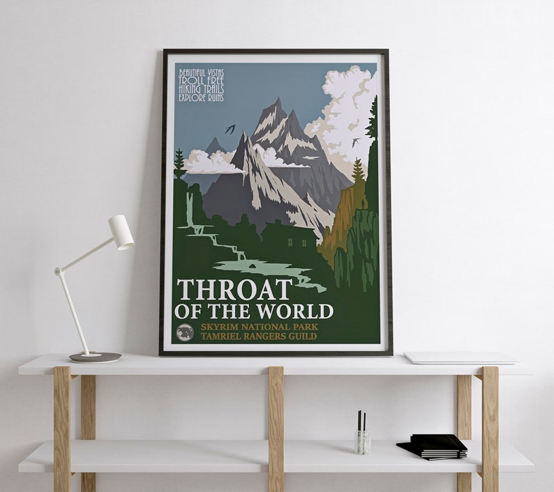 Skyrim Poster Skyrim Minimalist Wall Art Skyrim Travel - Etsy
