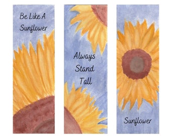 Sunflower Bookmark Printable - Etsy