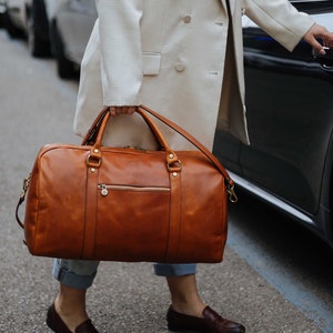 Large Leather Travel Bag,Leather Duffel Bag,Weekender bag,Duffel Bag,Leather overnight bag,Cabin Travel Bag,Brown duffel,Gym Bag