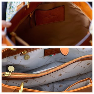 leather bag, handmade leather bag, handbag, woman leather bag, elegant leather bag, made in Italy handbag zdjęcie 10