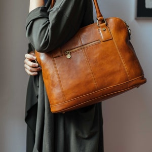 leather bag, handmade leather bag, handbag, woman leather bag, elegant leather bag, made in Italy handbag zdjęcie 3